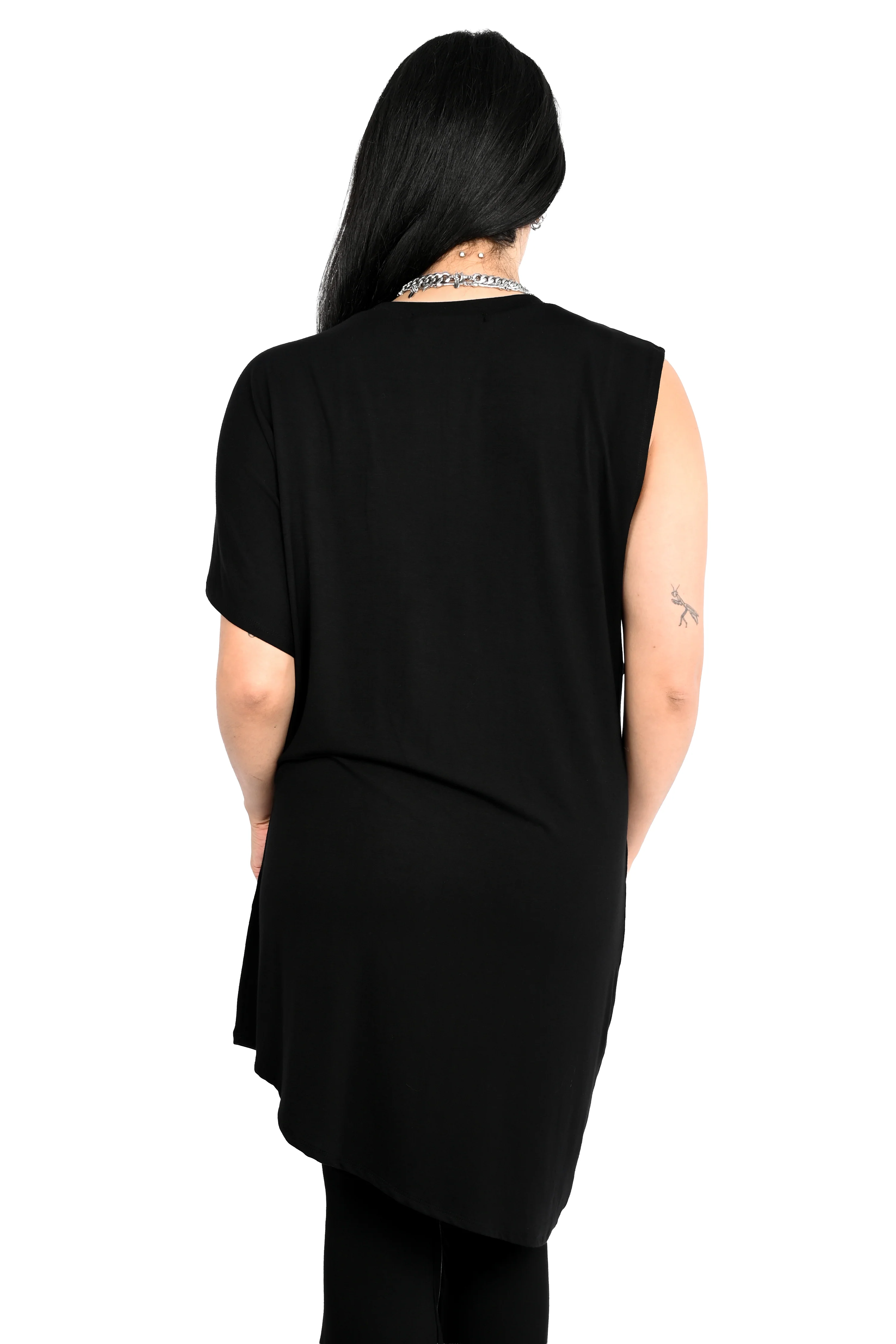 Black No.1 Asymmetrical Tunic Top - Image 11