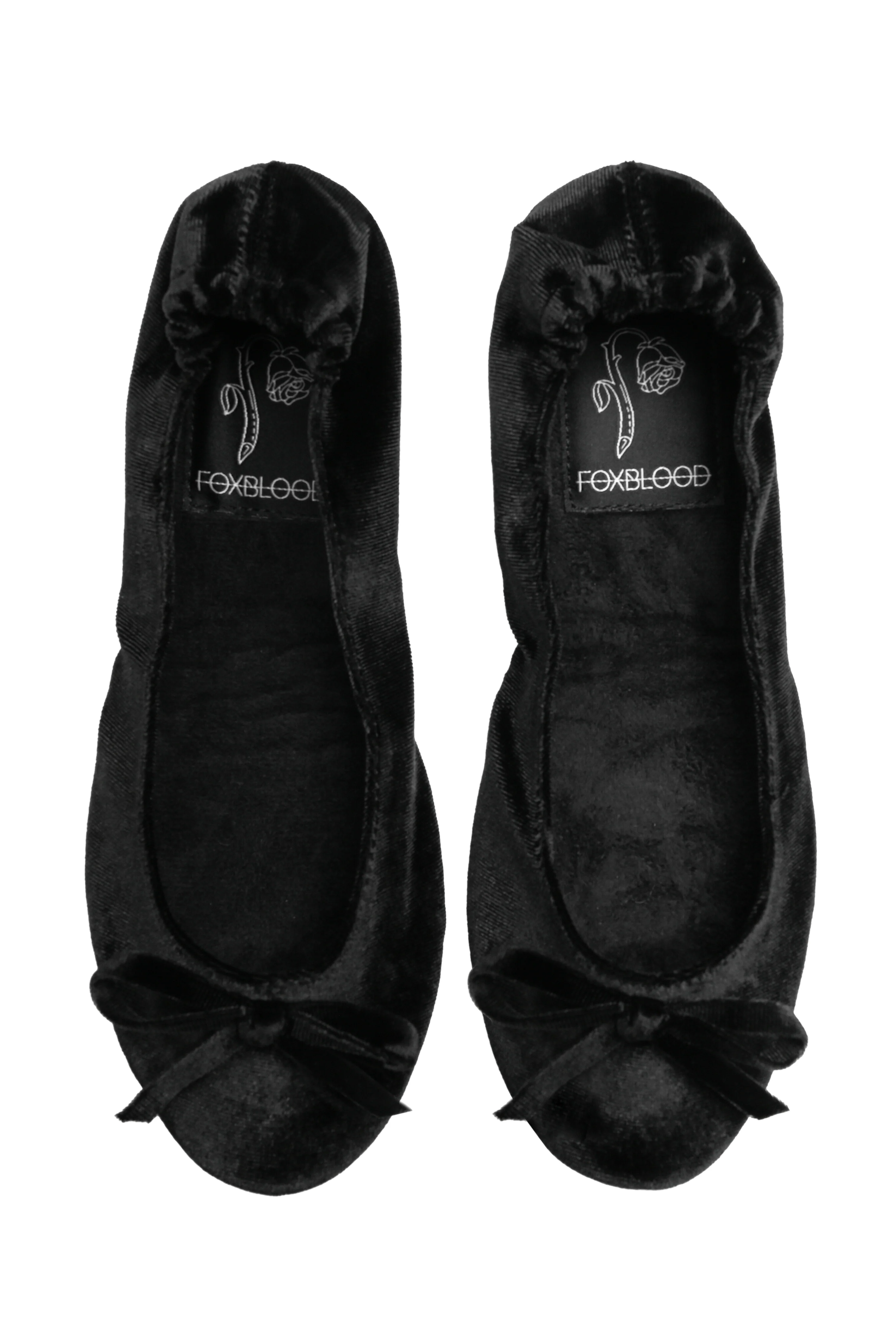 Black Velvet Folding Flats - Image 6