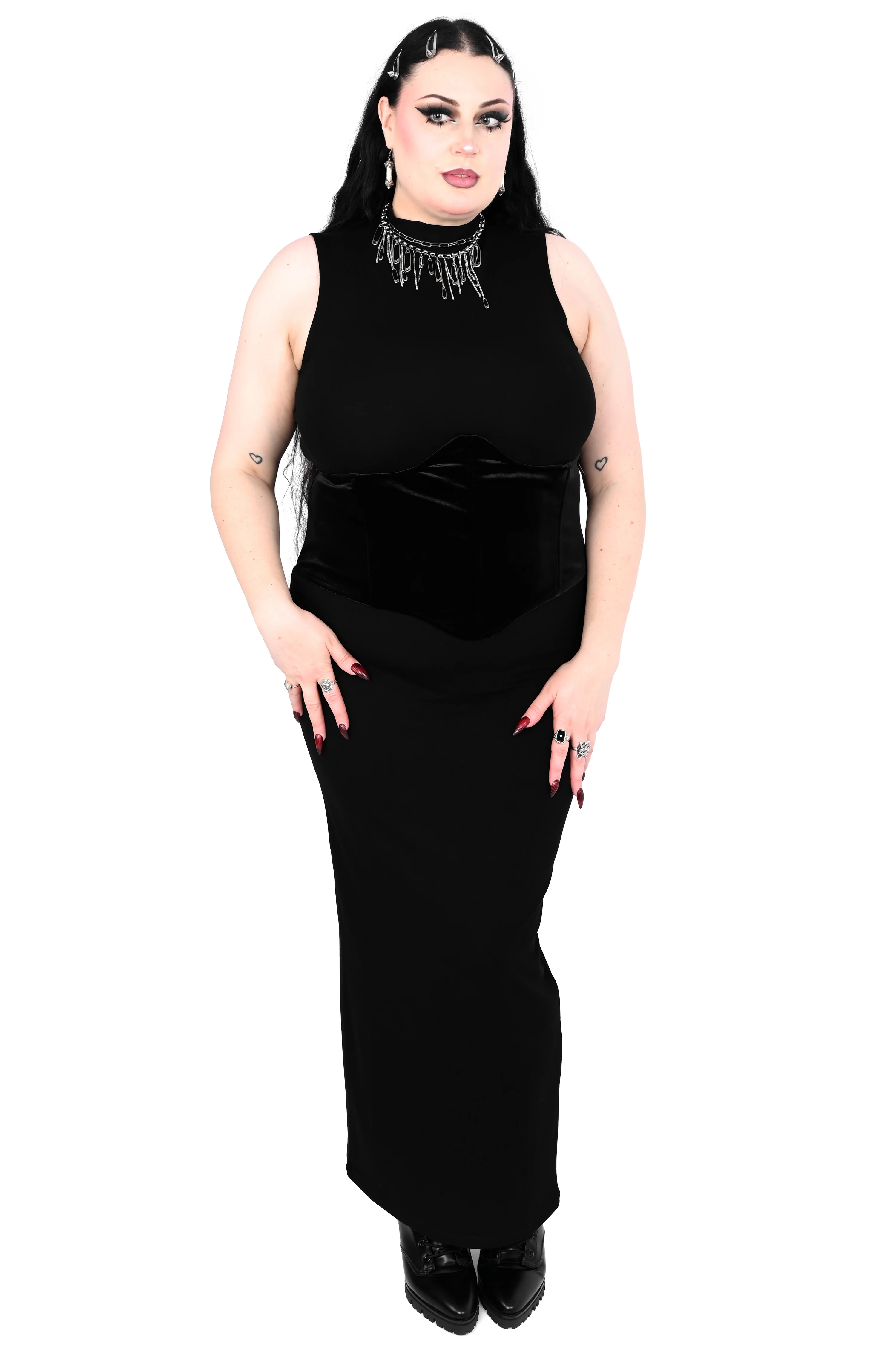 Claire High Neck Maxi Dress - Image 3