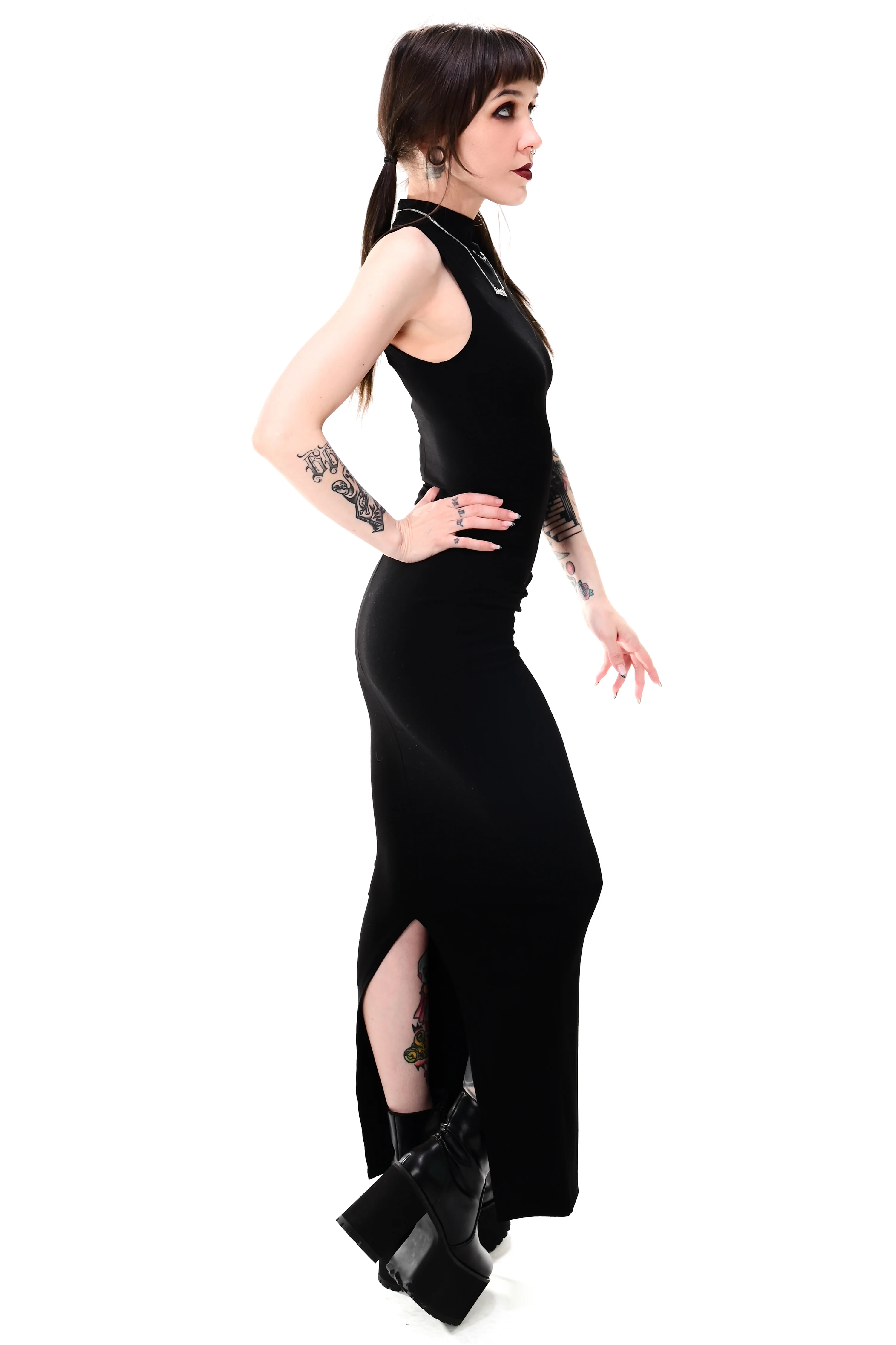 Claire High Neck Maxi Dress - Image 4
