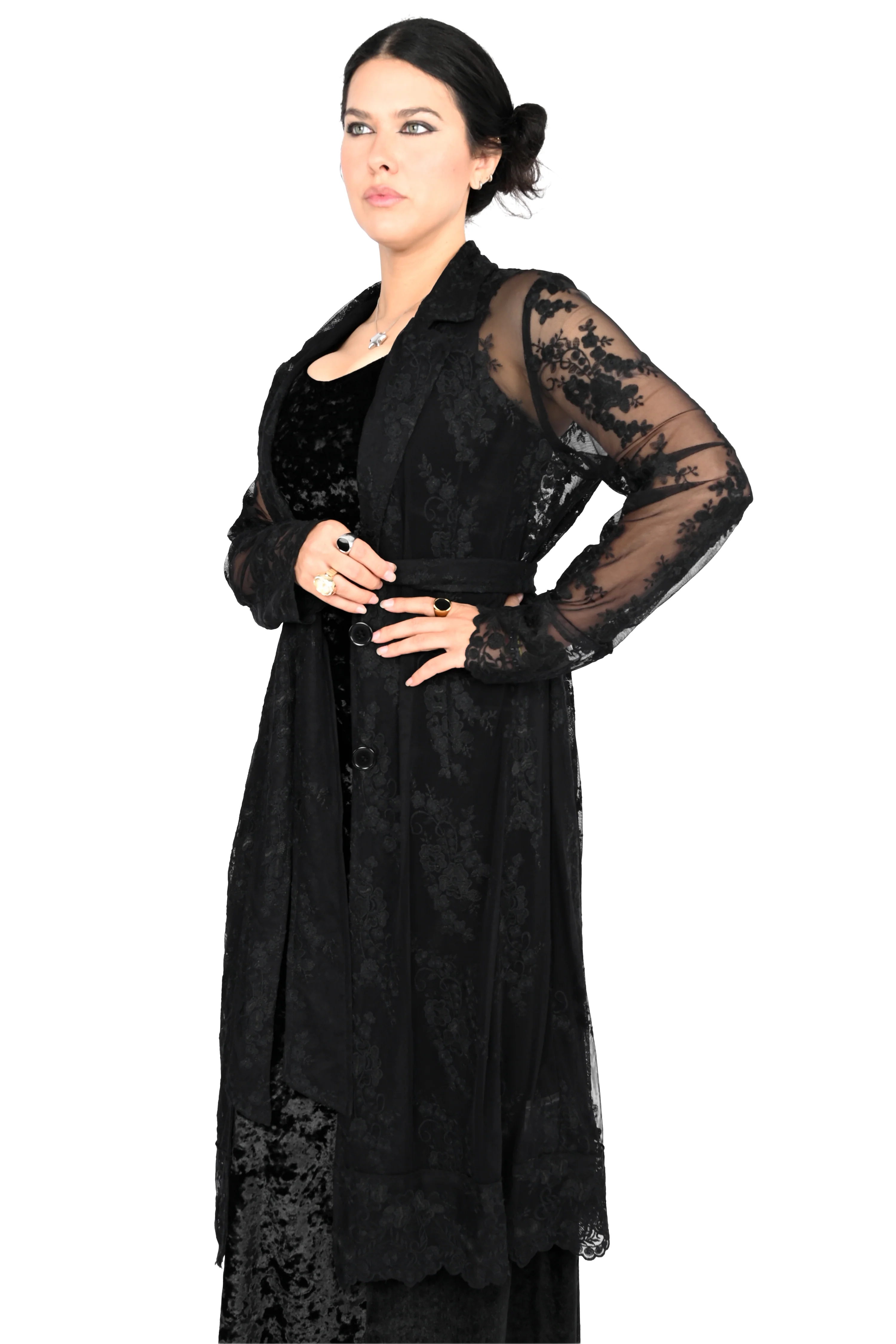 Ingrid Lace Trench Coat - Image 7