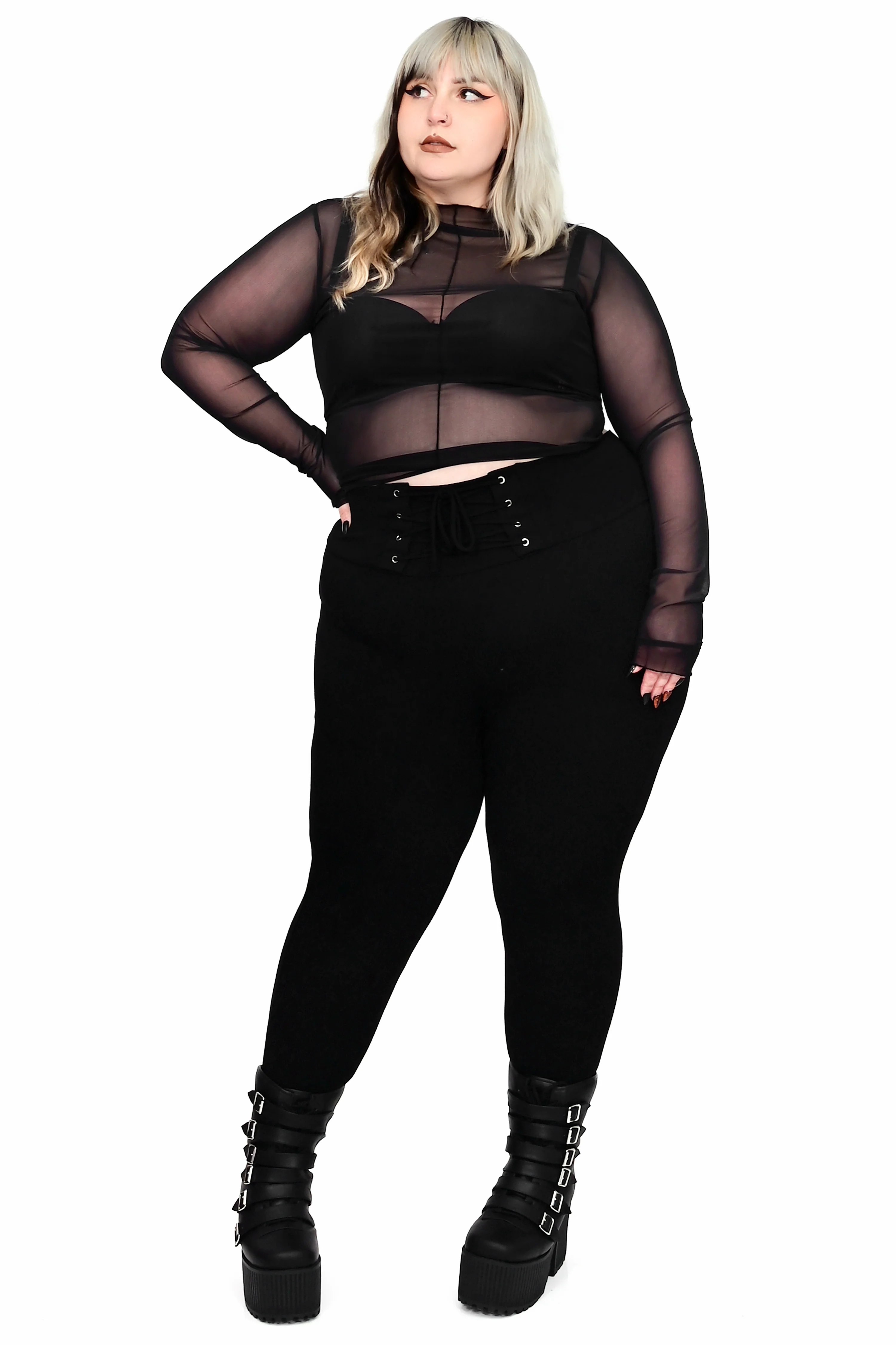 Lace Up Leggings - Image 4