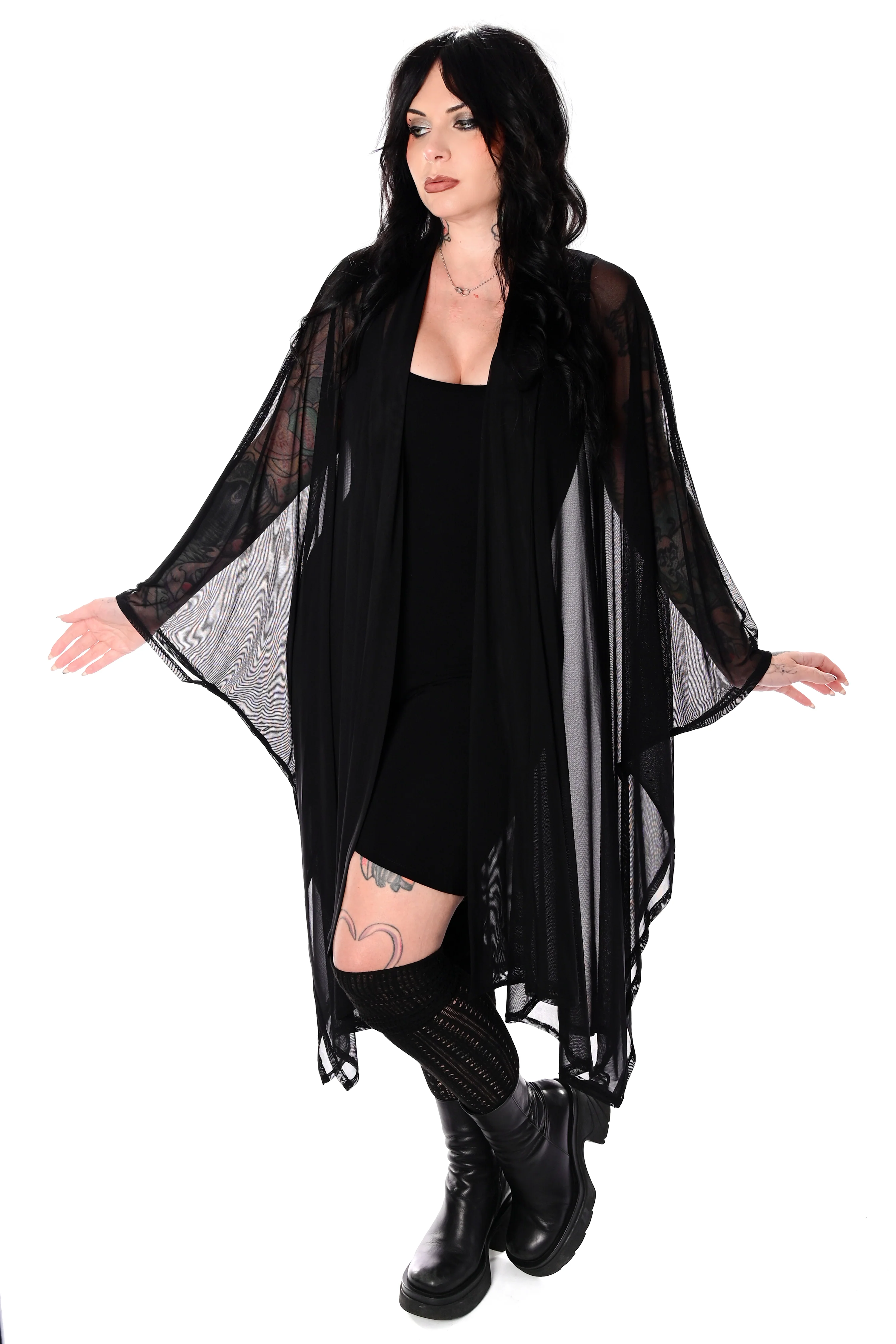 Lilith Mesh Oversized Cloak - Image 3