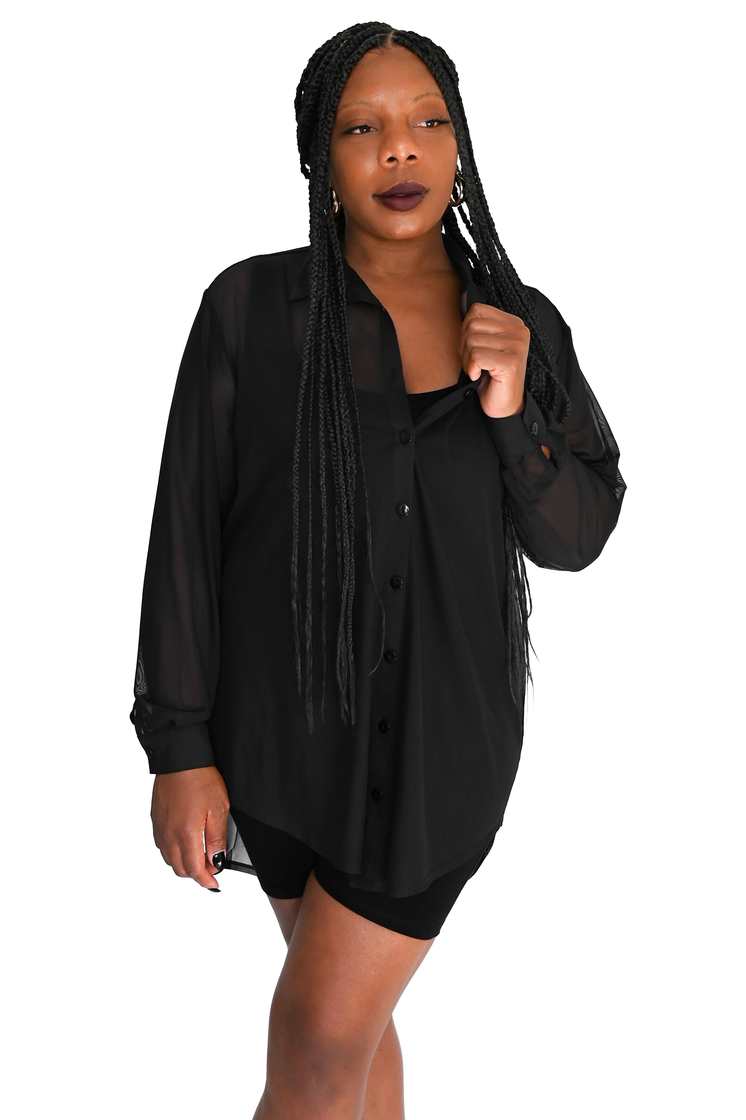 Mesh Memphis Oversized Shirt - Image 4