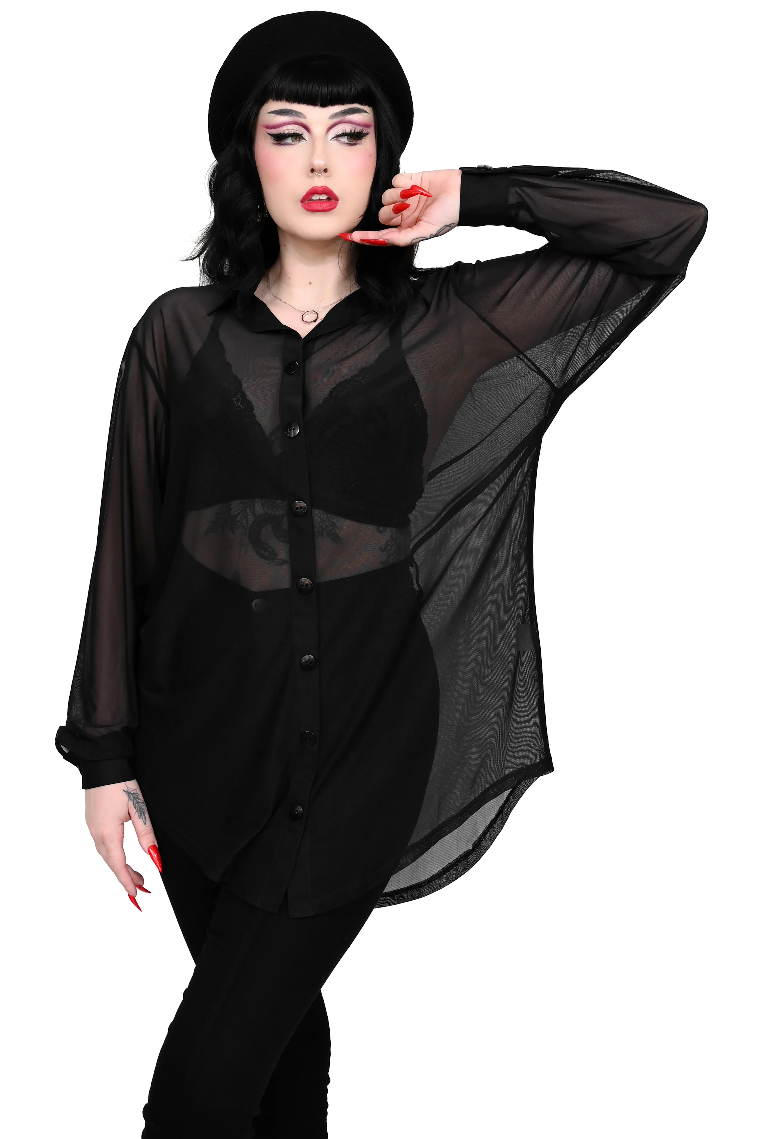 Mesh Memphis Oversized Shirt - Image 8