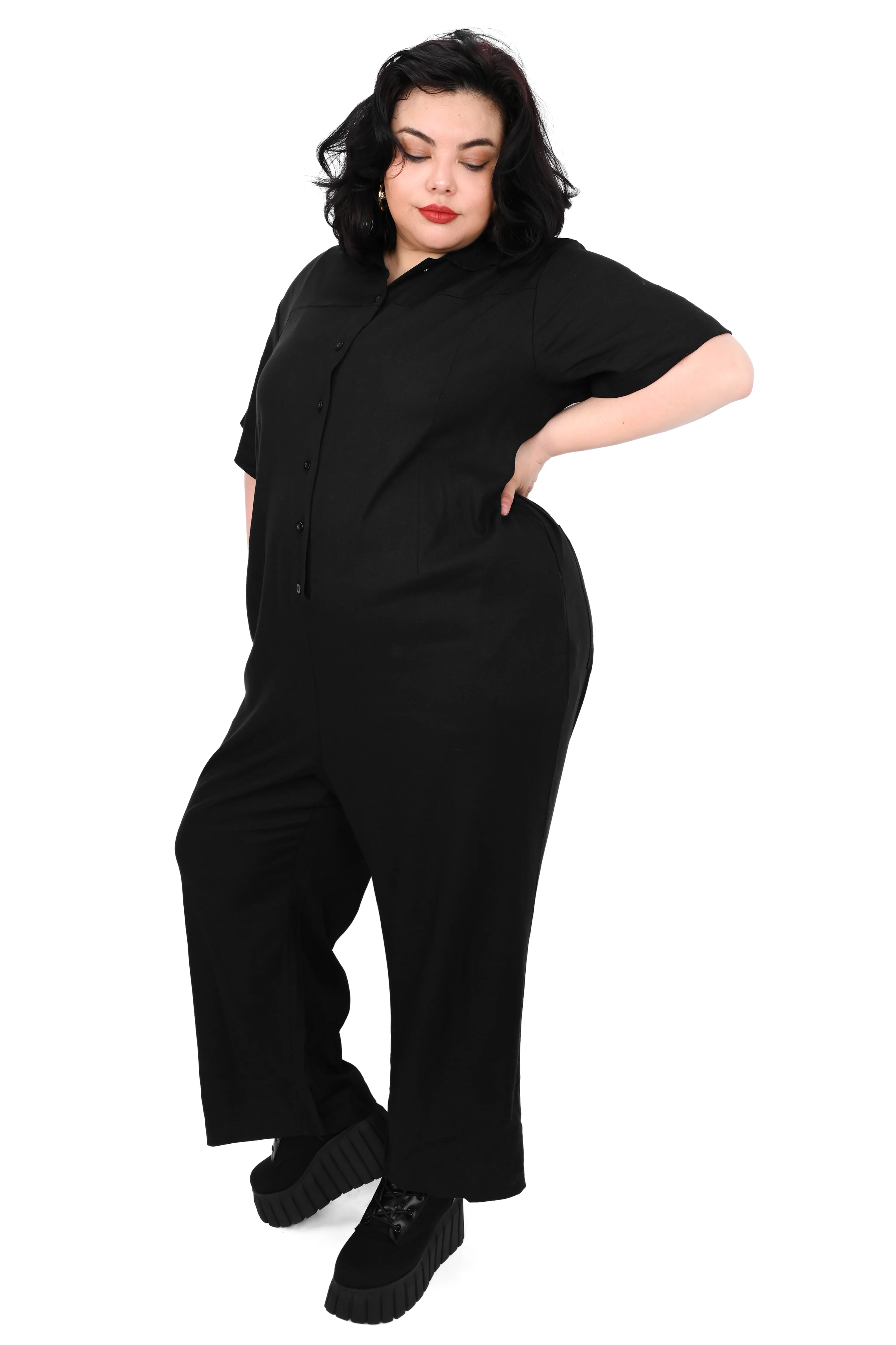 Unisex Boiler Button Up Jumpsuit - Image 6