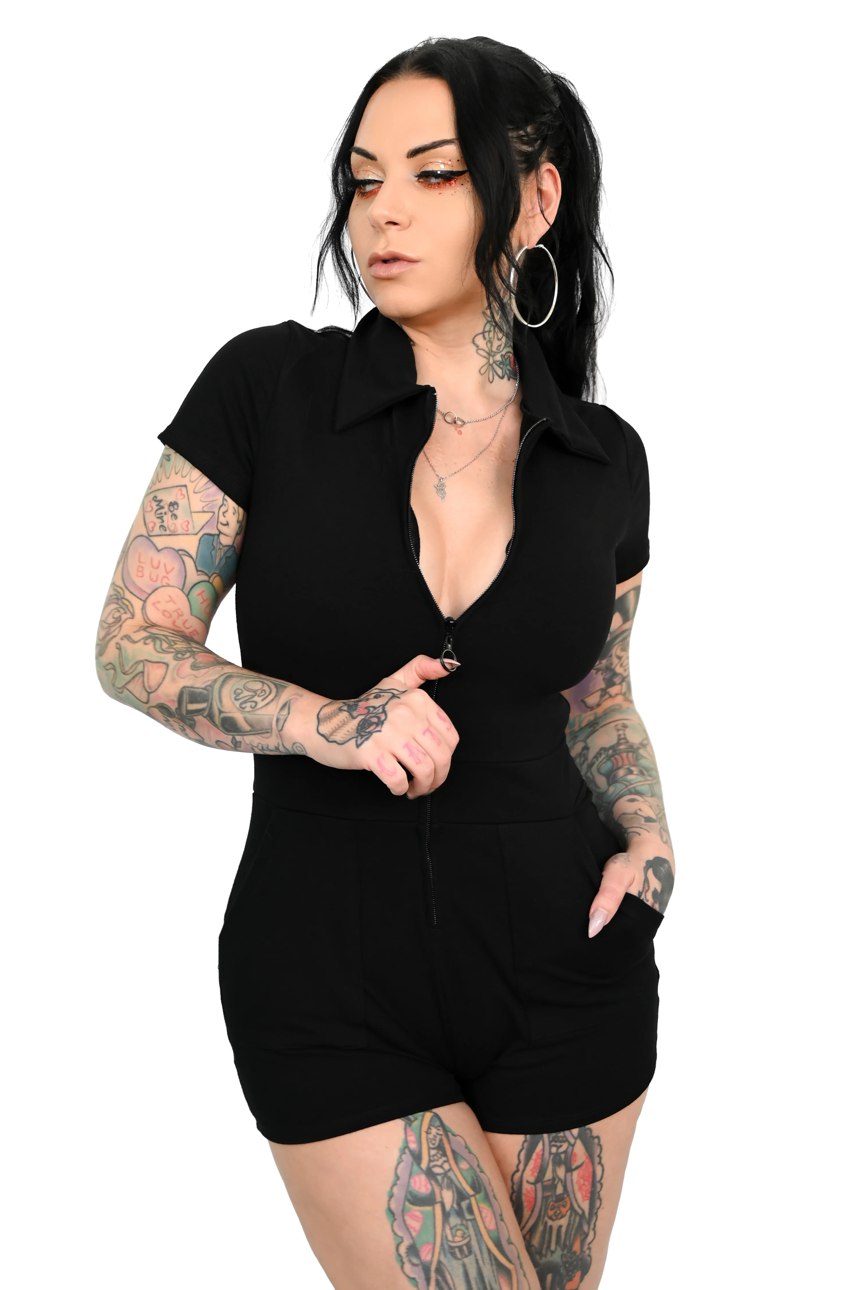 Jamie Lee Zip Up Romper - Image 3